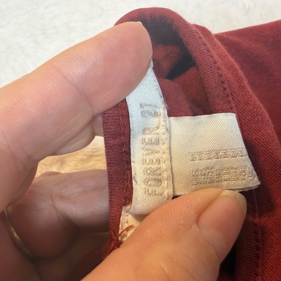 Forever 21 Crop Top Womens Size Medium Rust Cut out Back Preppy T-Shirt 90s - Picture 2 of 7